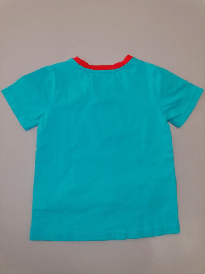 Tee-shirt turquoise 3ans-94cm - photo numéro 3