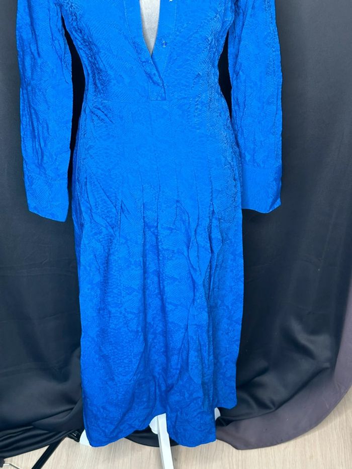 Superbe, robe, serpent, bleu électrique, mango, taille M - photo numéro 3