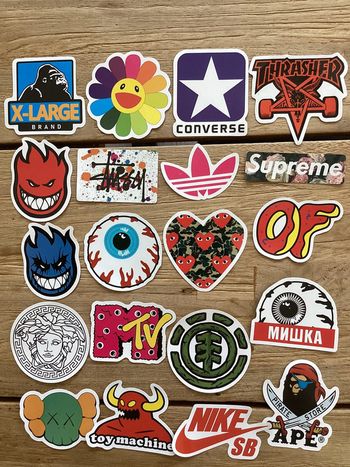 20 Stickers de marque
