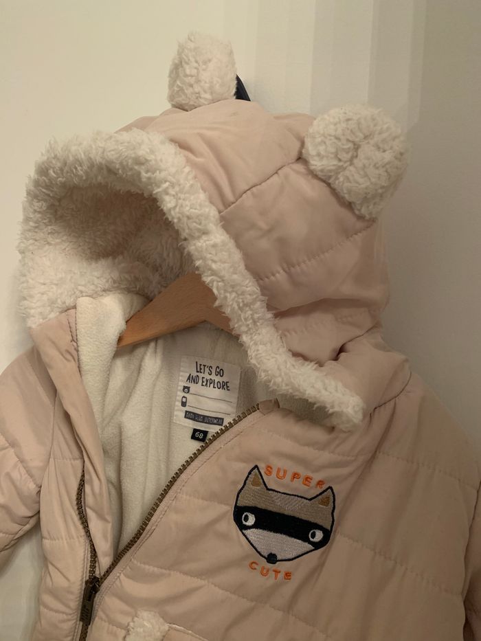 Combinaison chaude rose pâle 6 mois - photo numéro 3