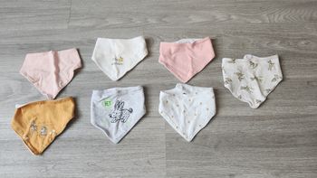 Lot bavoirs triangle