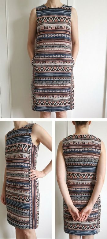 Robe droite ethnique chic – Neuve avec étiquette