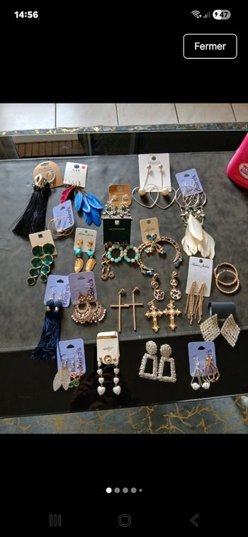 Lot de boucles d oreilles 