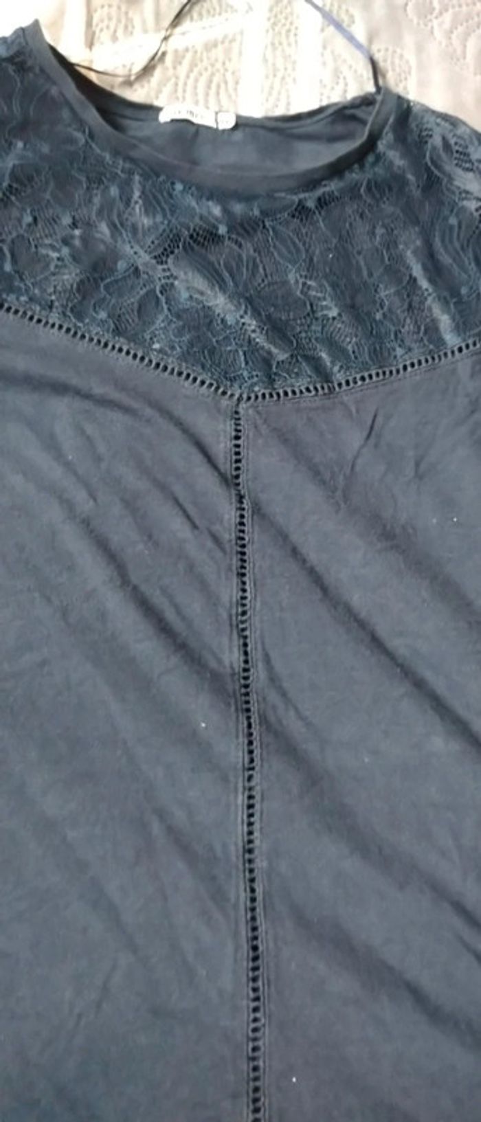 Haut avec dentelle marine femme 44 gemo - photo numéro 7