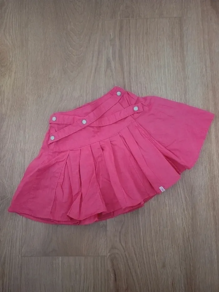 Jupe portefeuille rose fuchsia Obaïbi 12 mois