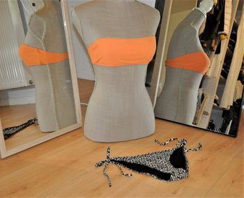 Pimkie bikini orange et léopard t.XS