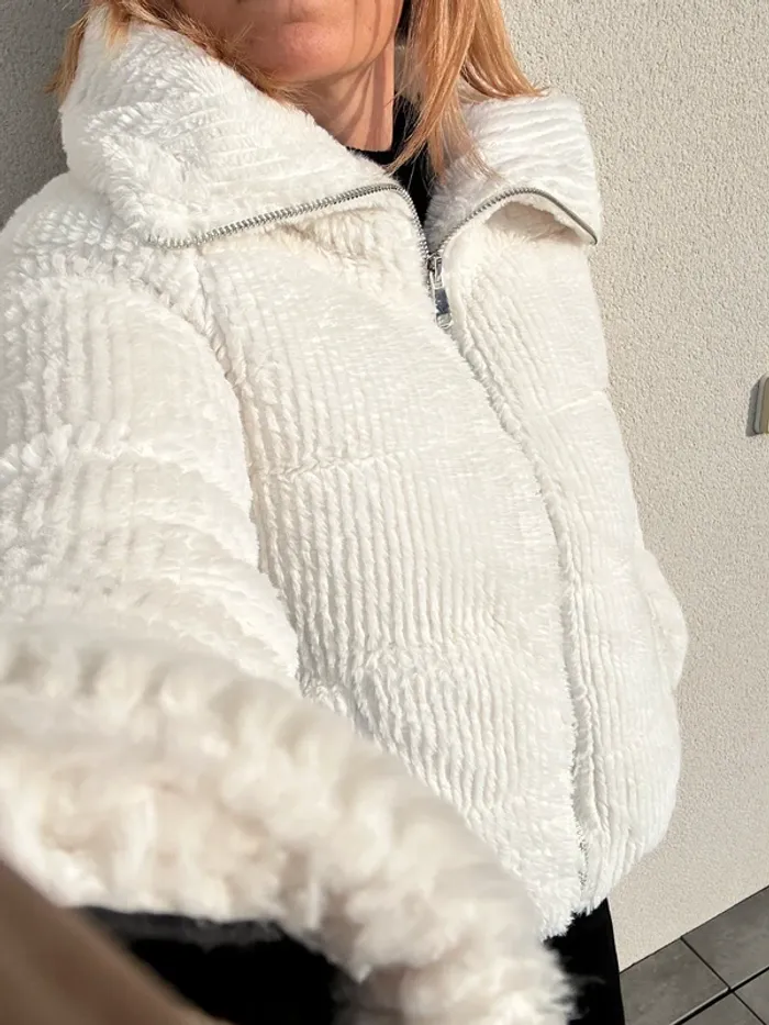 Manteau doudou blanc - photo numéro 2