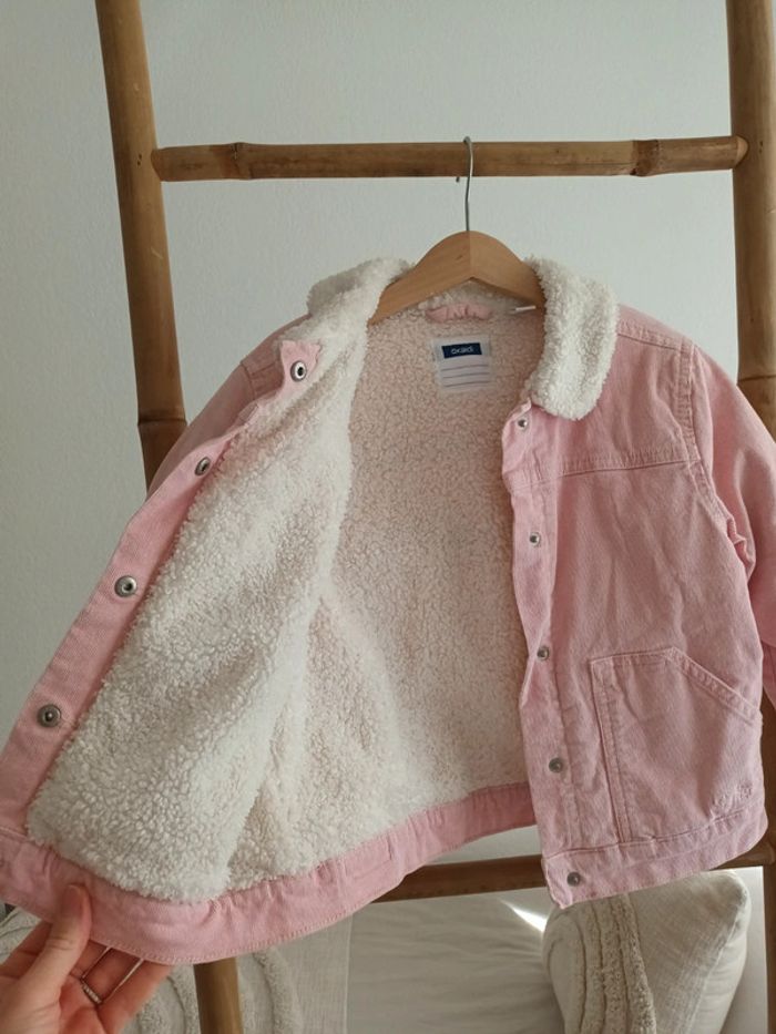 Veste en velours côtelé rose intérieur polaire Okaïdi - photo numéro 5