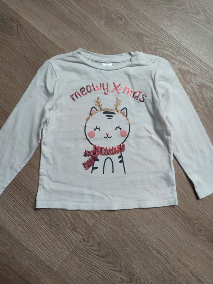 T-shirt fille de noël 2 ans