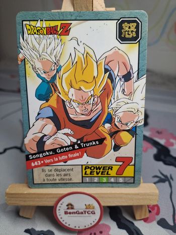 Carte Songoku, Goten & Trunks 643 Dragon Ball Z Cardass Bandai 1996 Le Grand Combat Fr