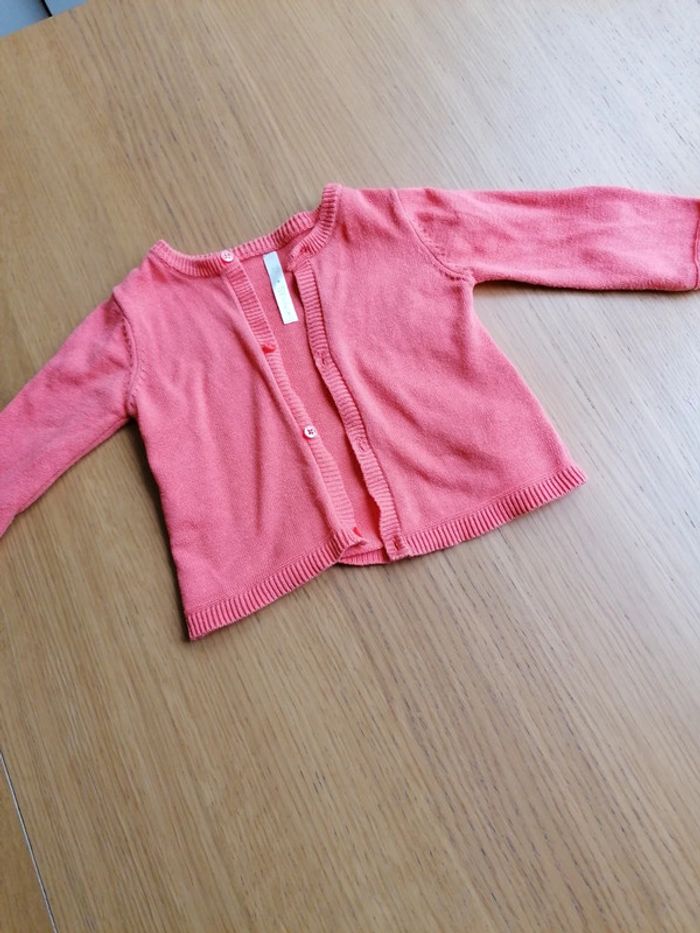 Gilet TeX 3 à 6 mois abricot