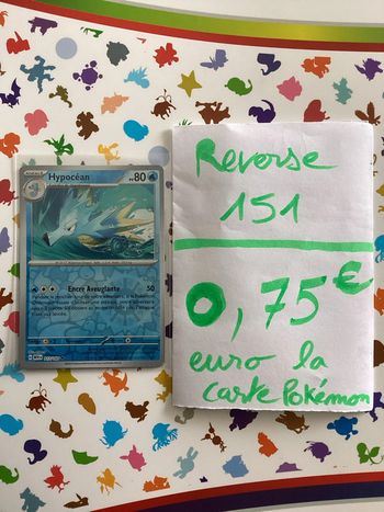 carte Pokémon hypocéan reverse 117/165 EV3.5 collection 151 FR neuf sortie de booster