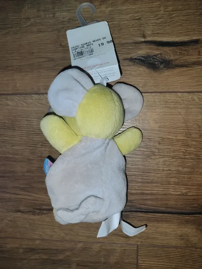 Doudou souris verte sucre d'orge neuf - photo numéro 2