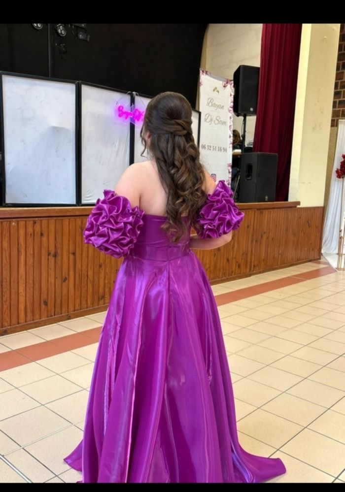 Robe de soirée fushia taille 40 - photo numéro 3