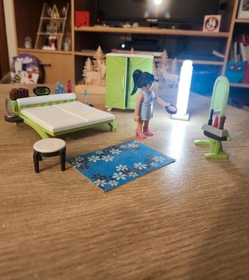Playmobil 9271 – Chambre avec espace maquillage – Complet + Lumière fonctionnelle