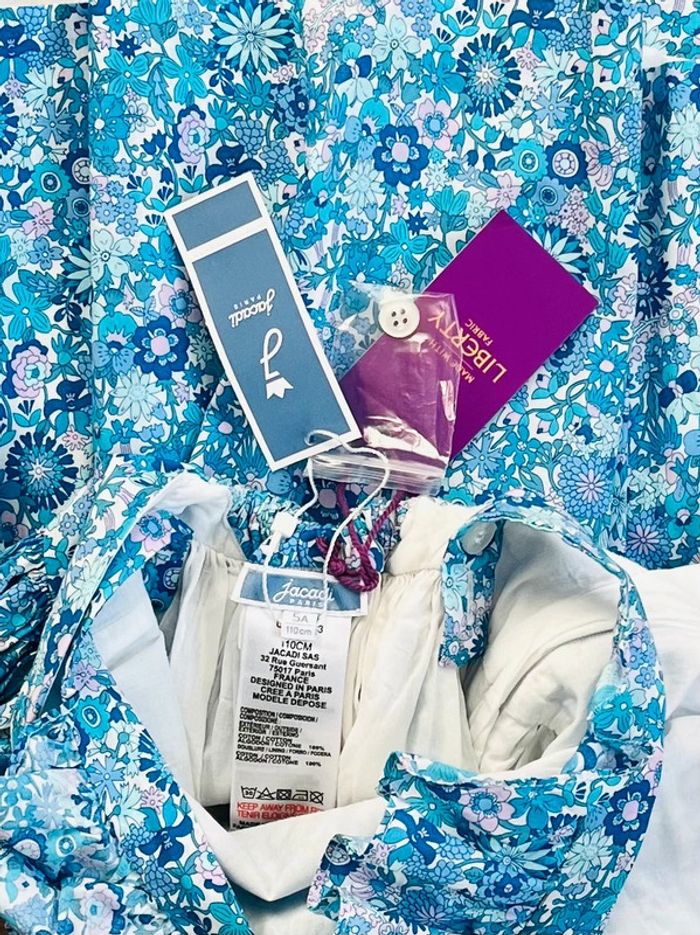 Robe dos nu en Liberty exclusif June Jacadi T-5 ans - photo numéro 5