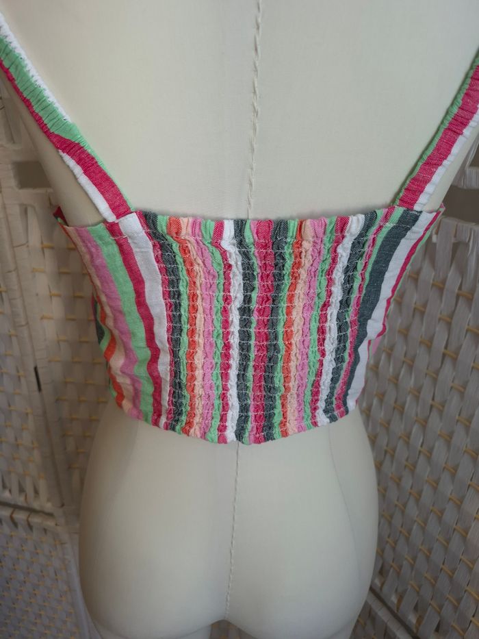 🌈joli top crop rayé multicolore BZB femme TM / 38 - photo numéro 10