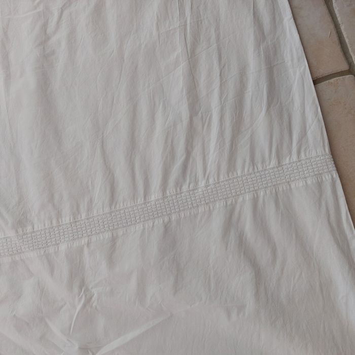 Housse couette et taies coton blanc - photo numéro 4