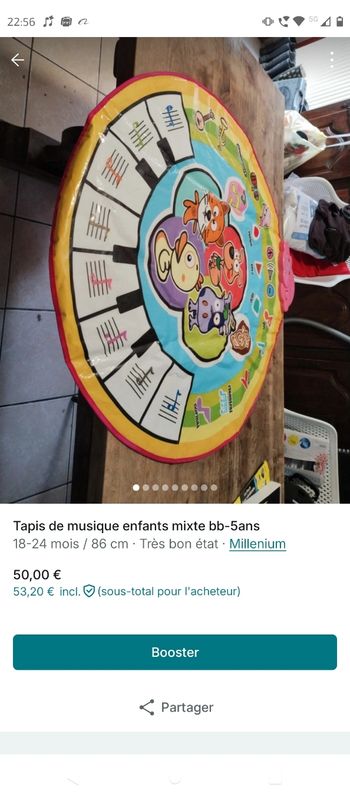 Tapis d'éveil musical pieds apprentissage divers enfants mixte bb-5ans