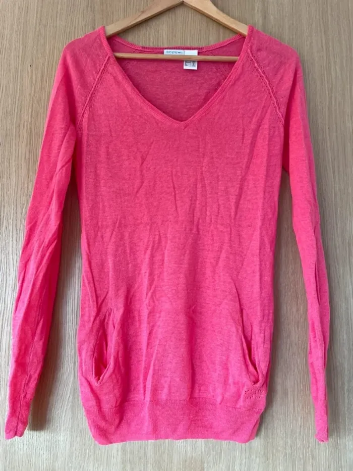 Pull léger framboise soft grey 34-36