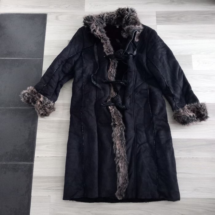 Manteau long noir femme La Halle taille 40