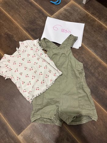 Salopette short + t-shirt manche courte