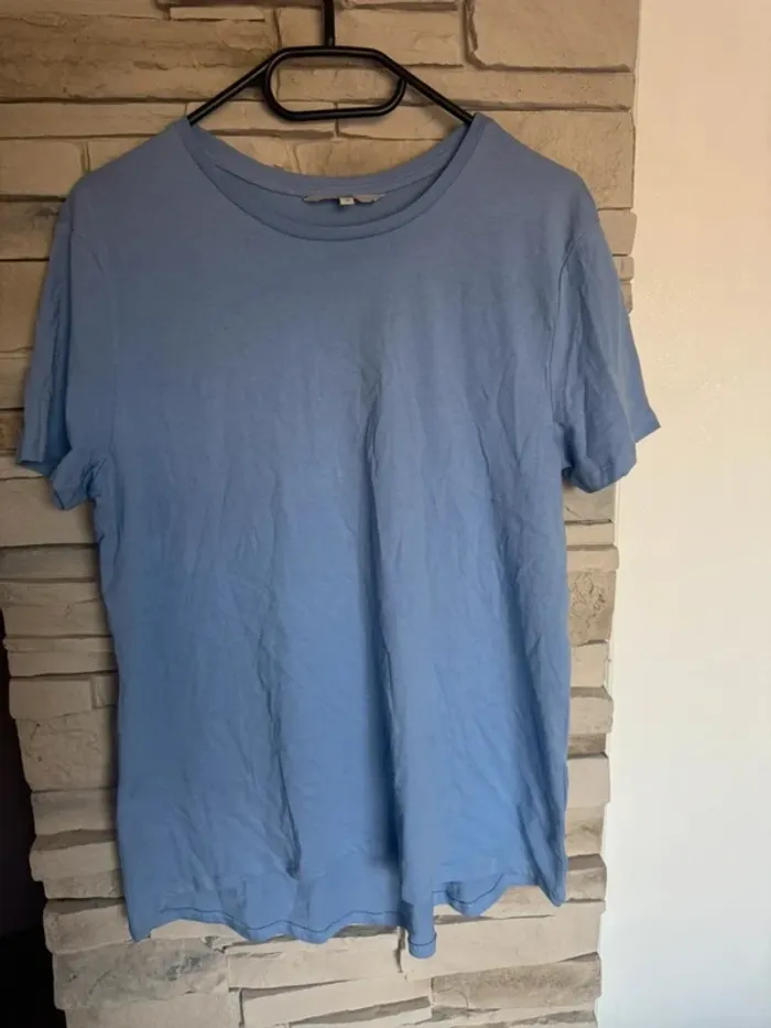 T-shirt long bleu