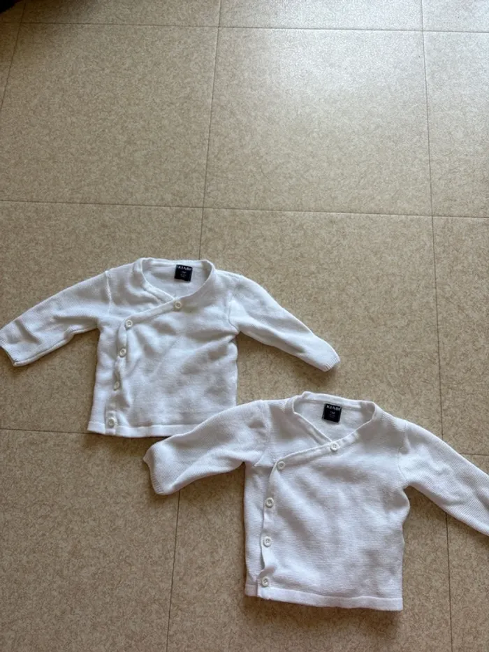 Lot de 2 veste fine en 1 mois
