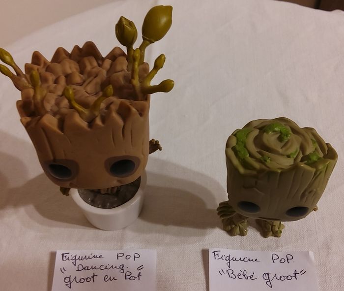 2 Figurines  POP  " Dancing Groot en pot et Bébé Groot - photo numéro 6