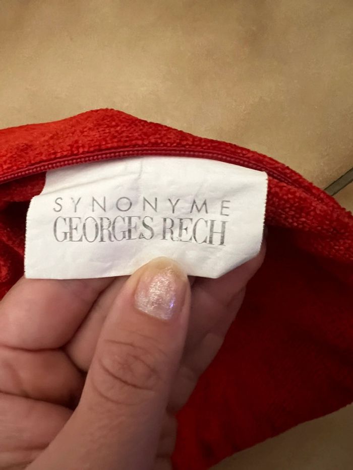 Lot de 2 taies d’oreillers Georges rech rouge - photo numéro 3