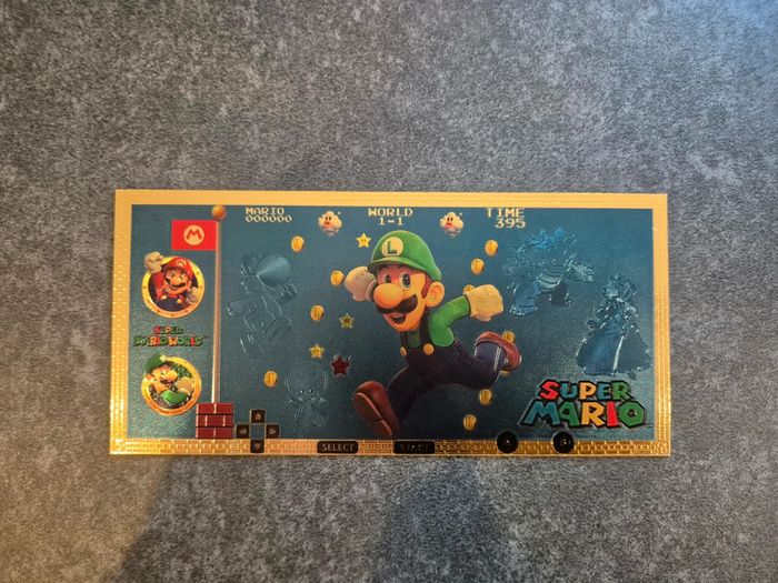 Billet OR à collectionner Luigi / Super Mario