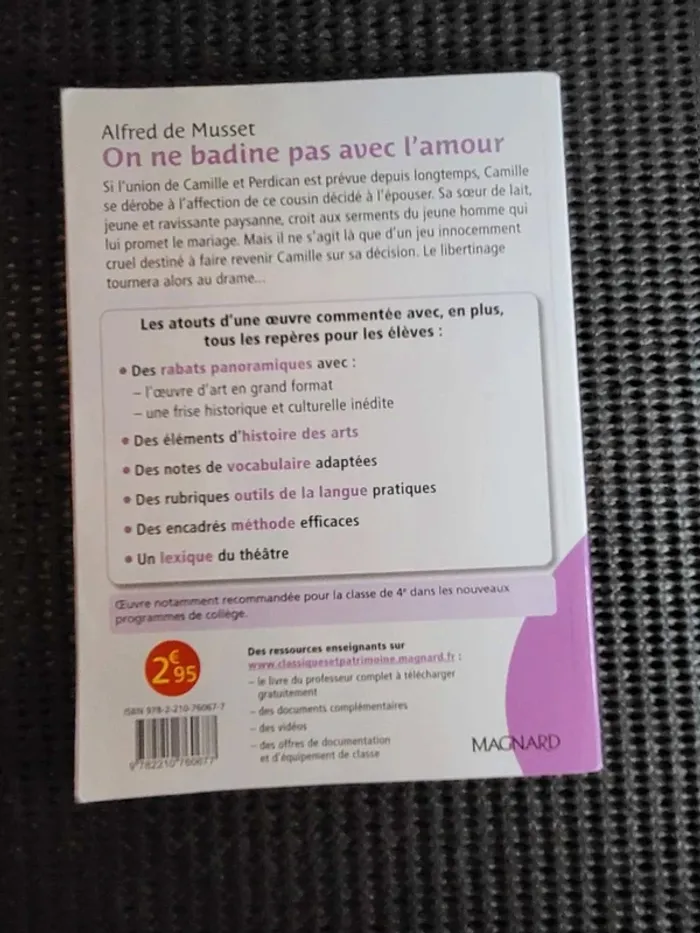 Livre  On ne badine  pas avec l'amour  de Algred de Musset - photo numéro 4