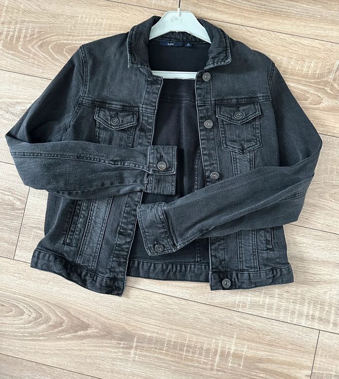 Veste en jean noire