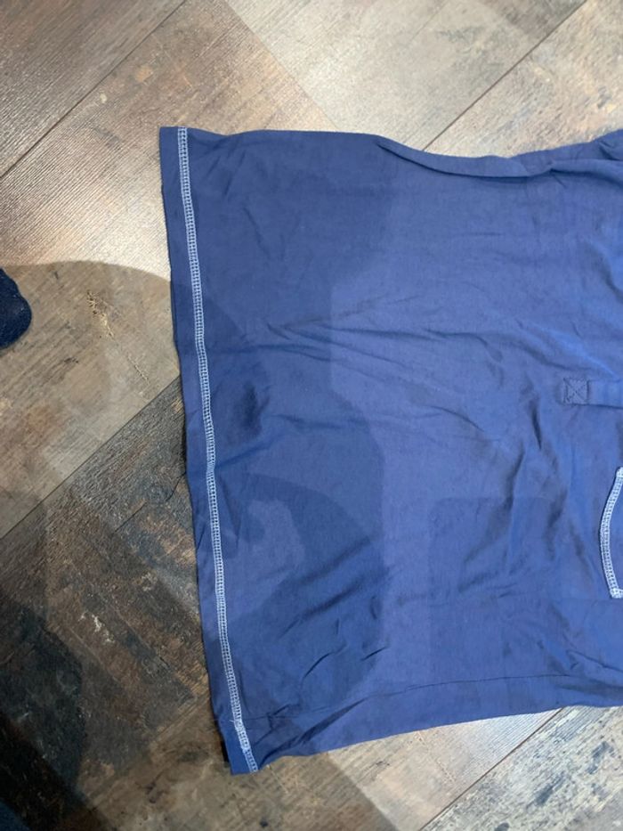 Tee shirt bleu coutures apparentes - photo numéro 4