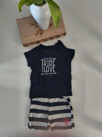Ensemble short 24mois garçon