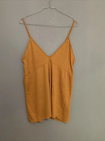 Haut Débardeur Doré Zara TS