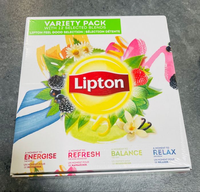 Lipton coffret thé 12 goûts différents 180 sachets