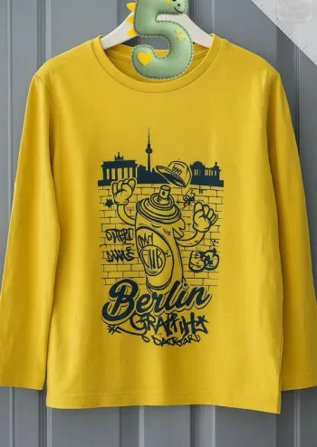 💛 Tee-shirt manches longues Original Marines – 4/5 ans