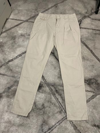 Pantalon en toile beige Zara