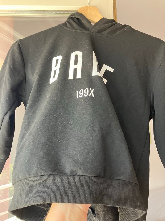 Sweat à capuche noir 140 cm - photo numéro 2
