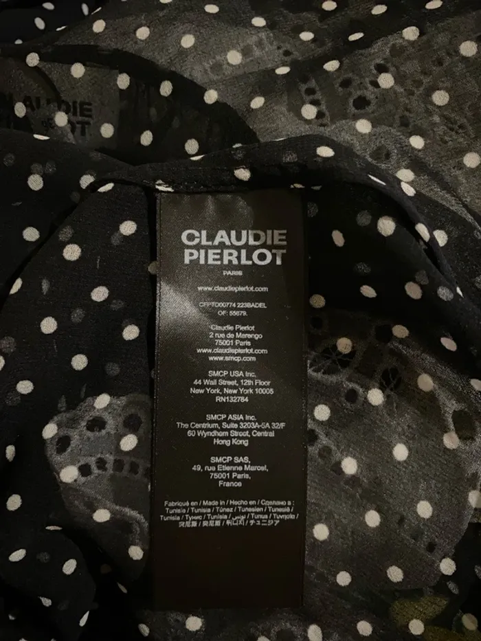 Blouse Claudie Pierlot Avec Col Claudine Taille 36-38 - photo numéro 16