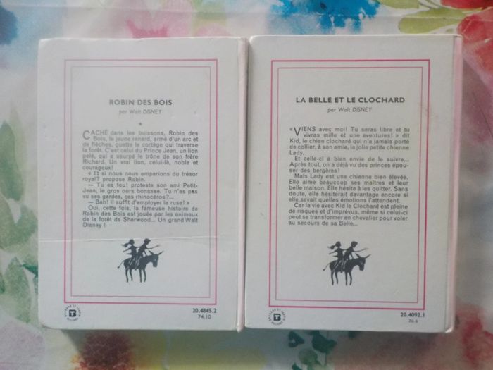 2 Bibliothèque Rose Robin des Bois et La Belle et le Clochard - photo numéro 2
