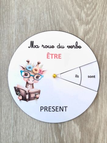 Ma roue du verbe être au présent