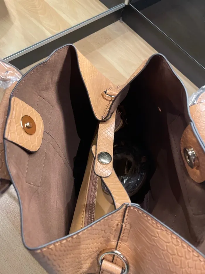 Sac marron clair Parfois - photo numéro 3