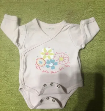 Body rayé rose pâle 1M