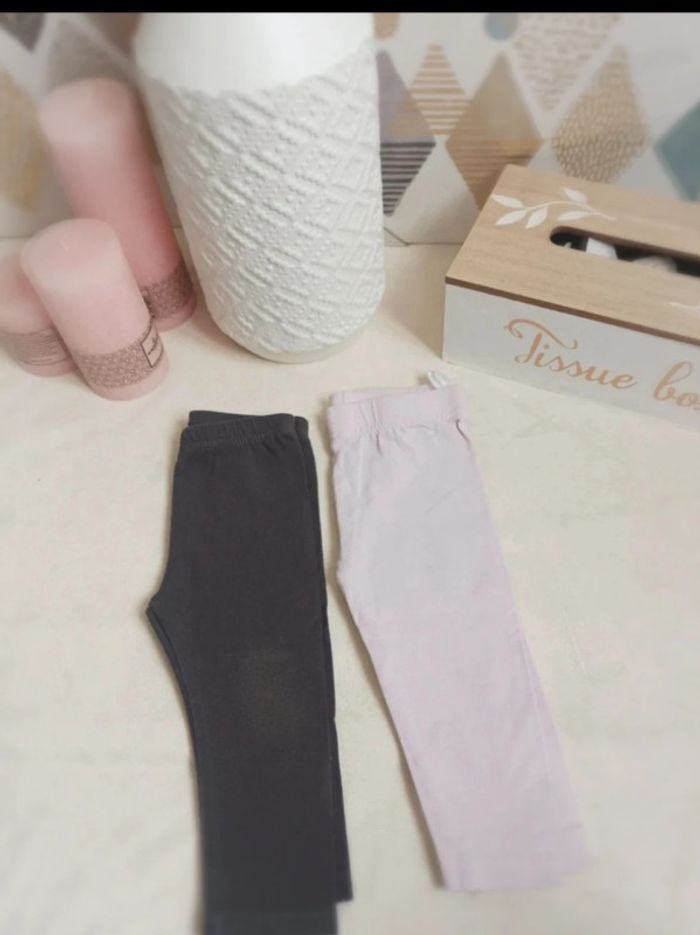 Lot de 2 leggings fille 12 mois