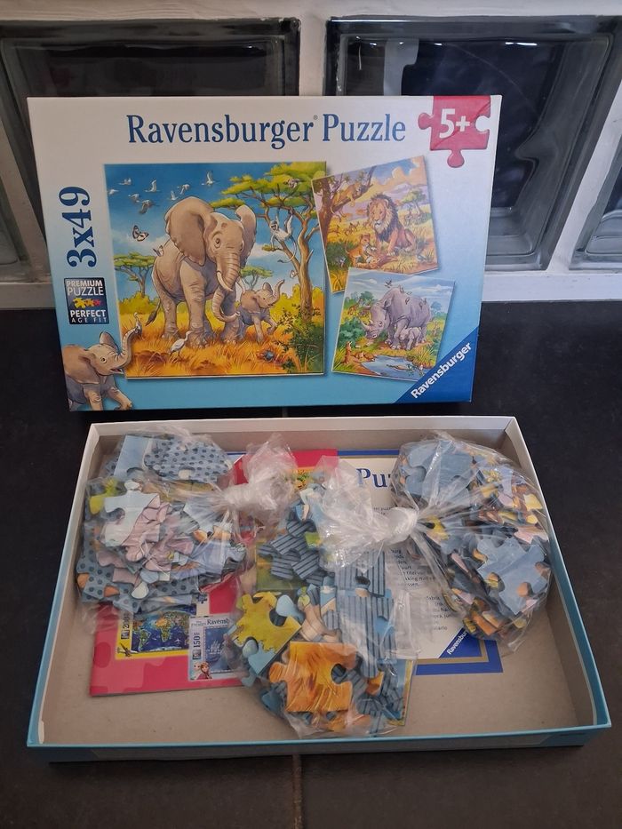 Lot 3 puzzles 49 pièces les grands sauvages - photo numéro 2