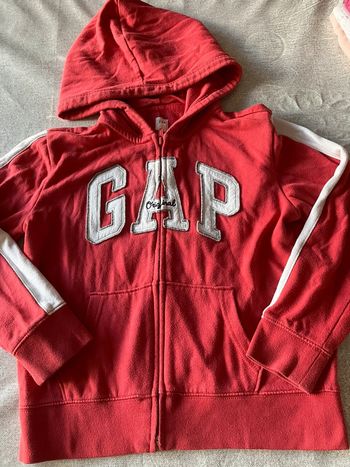 Gilet zippé à capuche Gap corail – Taille 10 ans – Très bon état