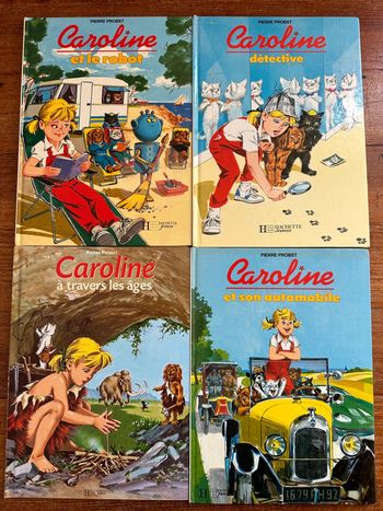 Lot de 4 albums vintage Caroline collectionneurs bd livres Hachette Jeunesse