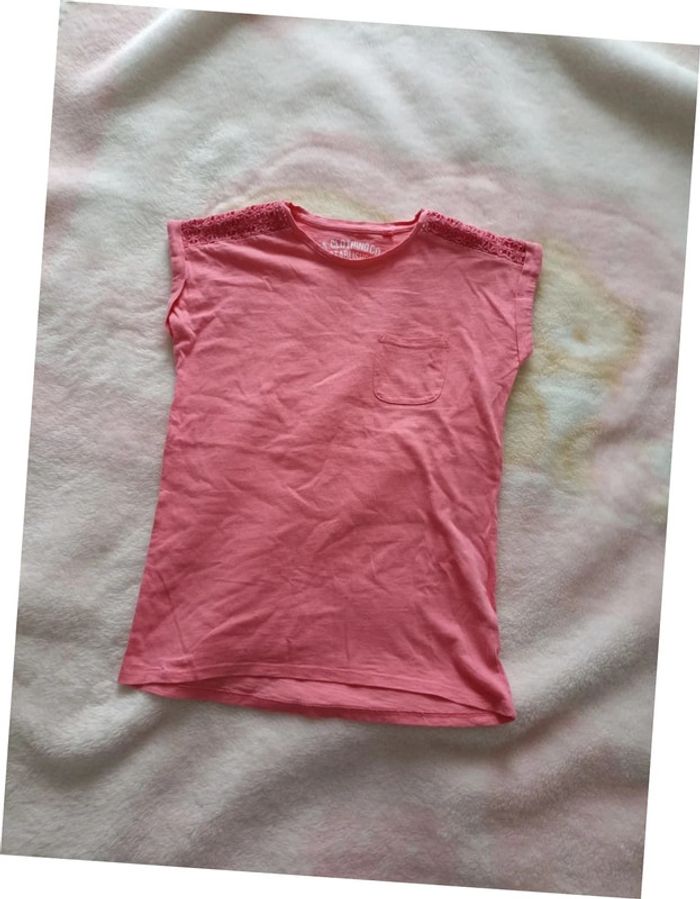 T-shirt rose uni 12 ans - photo numéro 2